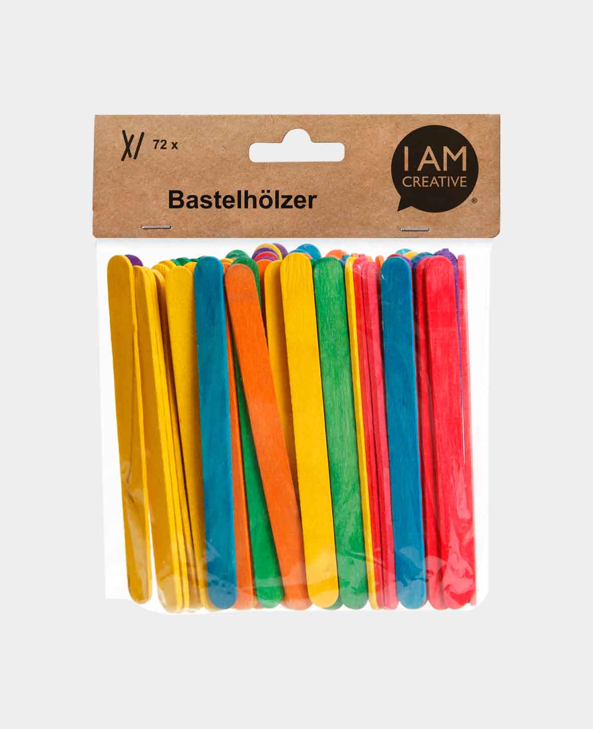 Craft sticks, colorful, 110 x 11 mm, 72 pcs.