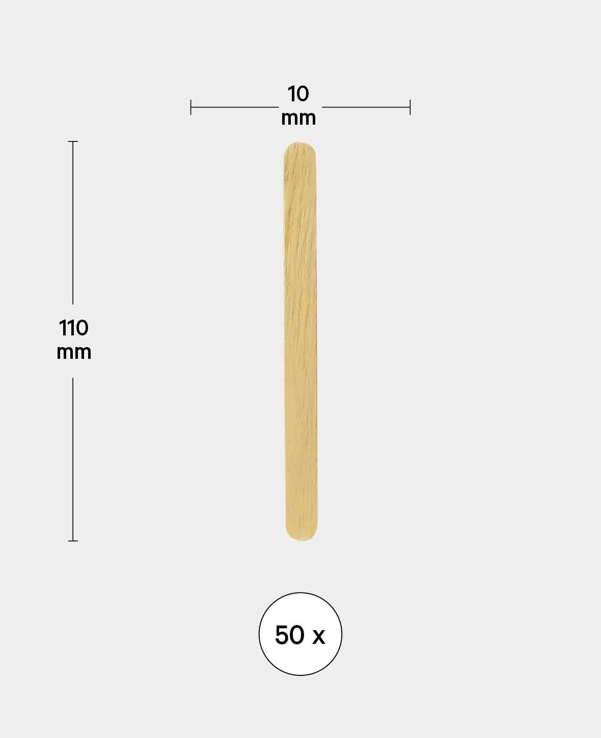 Craft Sticks Pastel, 110 x 10 mm, 50 pcs.