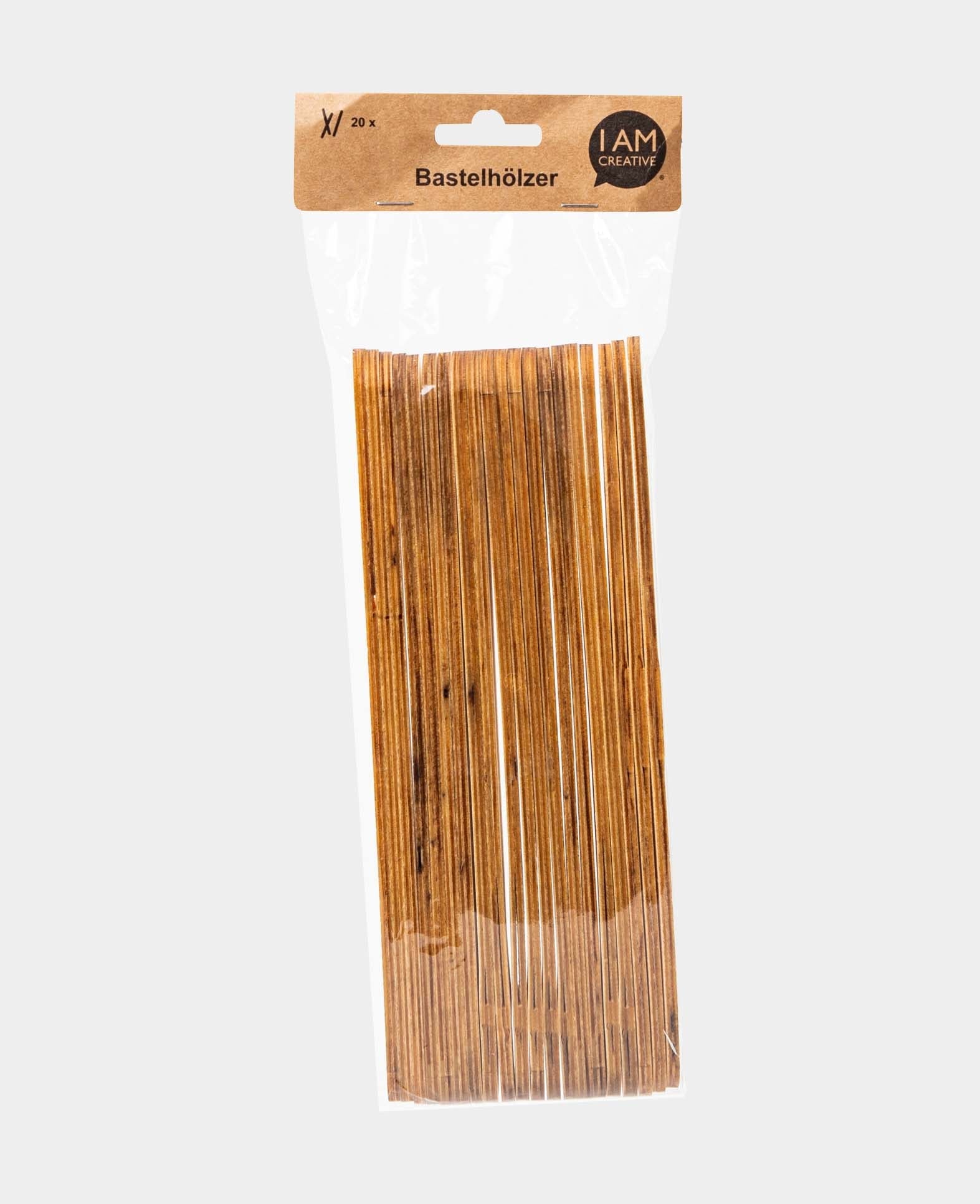 Craft wood sticks, 254 x 30 x 4 mm, 20 pcs.