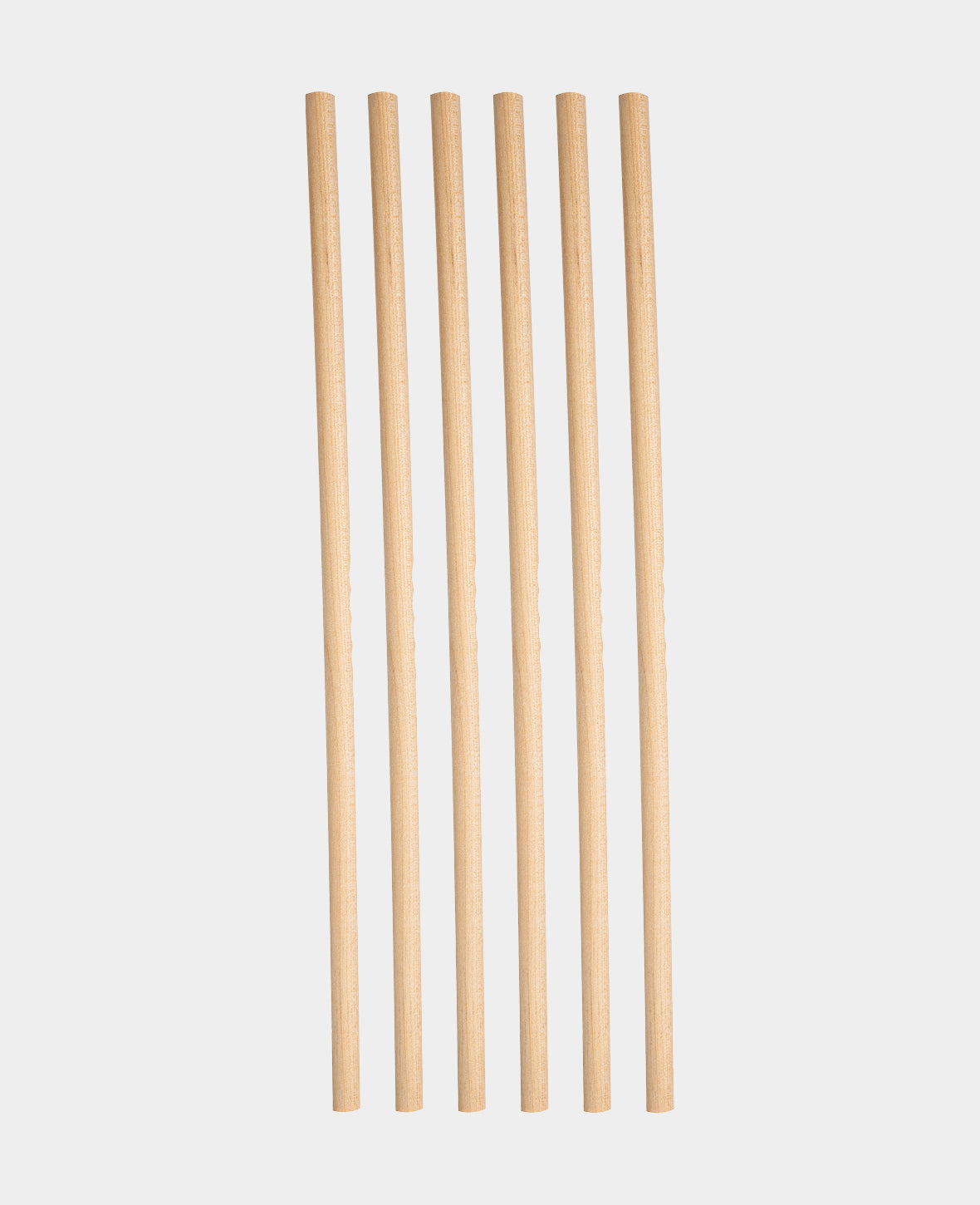 Wooden dowel rod, 30 cm x 9 mm, brown, 6 pcs.