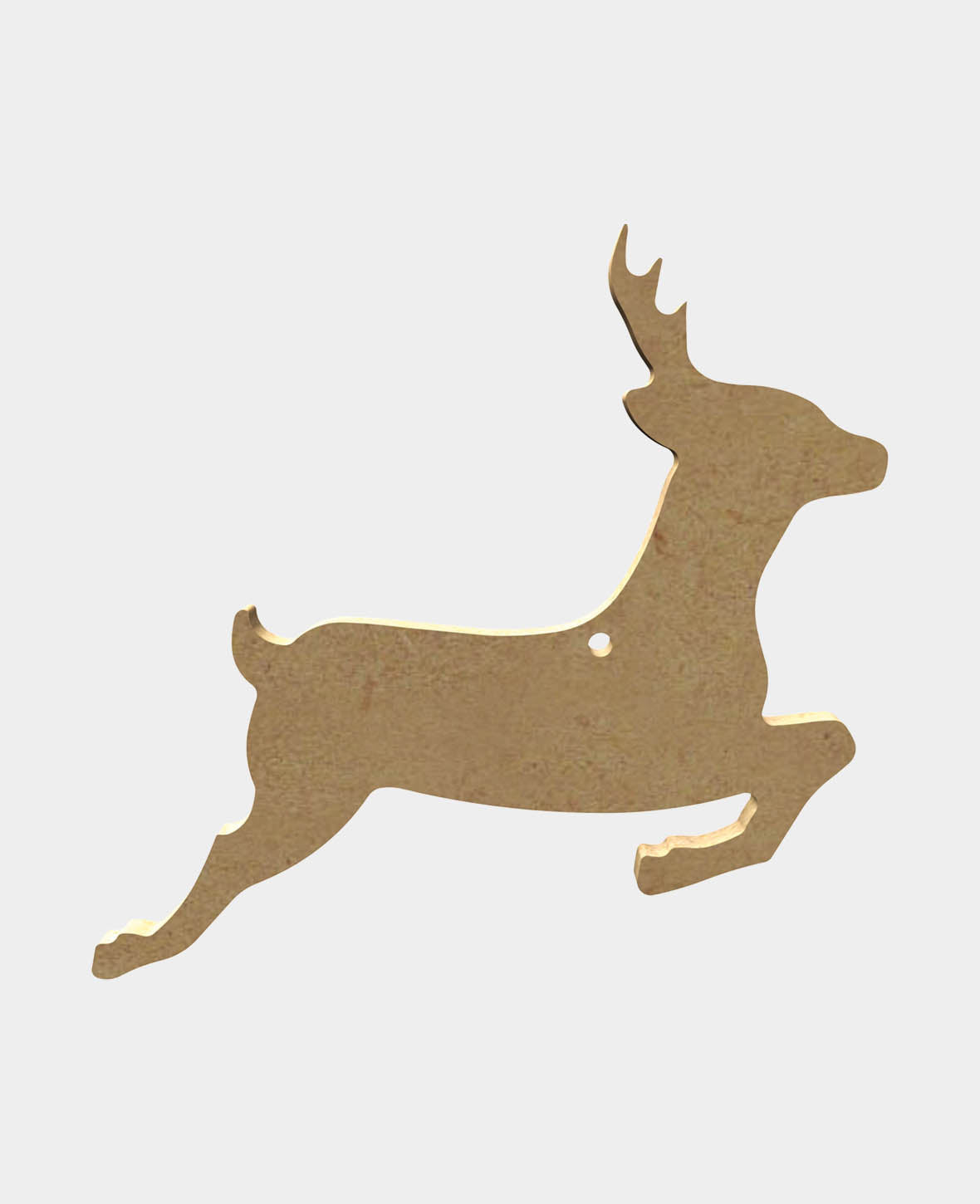 Décoration MDF Cerf, 14 x 0.5 x 14 cm, Marron, 1 pc.