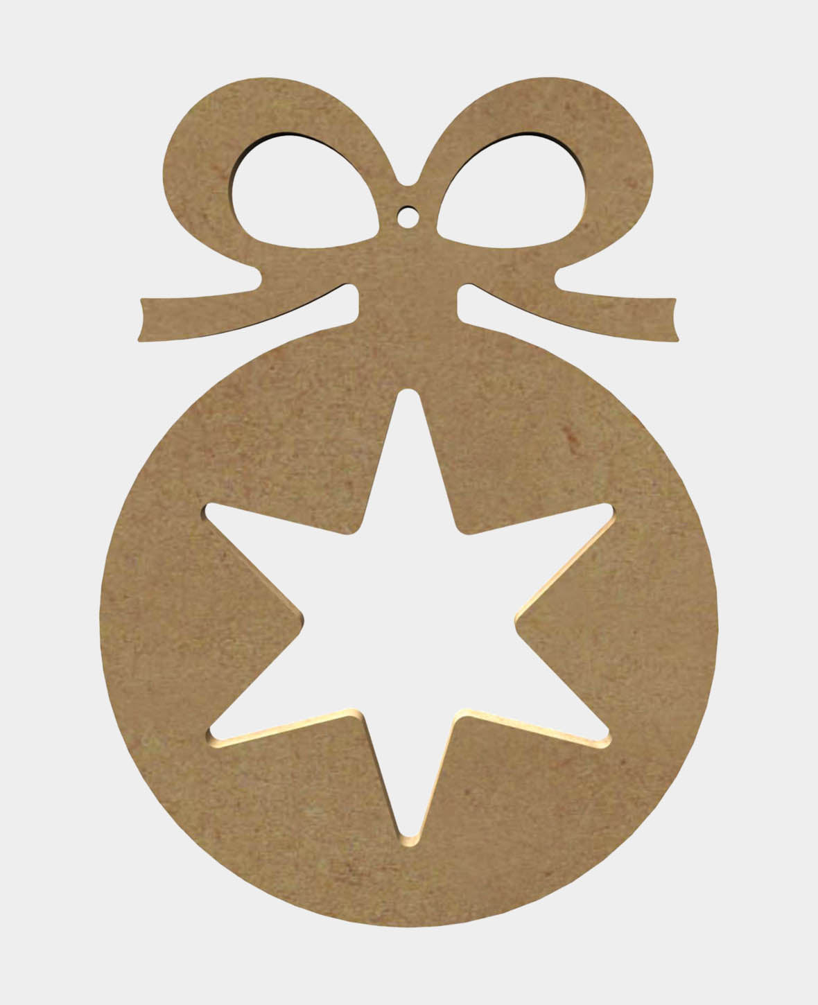 MDF Decorative Star Sphere, 12 x 0.5 x 16 cm, Brown, 1 pc.