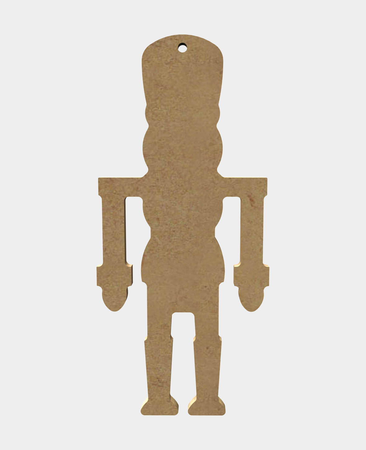 MDF Decorative Nutcracker, 7 x 0.5 x 15 cm, Brown, 1 pc.