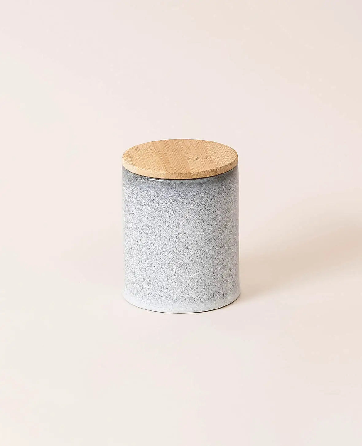 Stone box round, blue/grey, 13cm