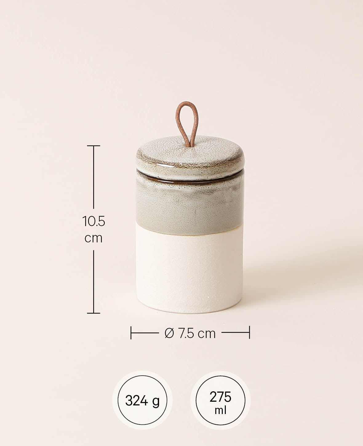 Jewelry box, gray, 10cm