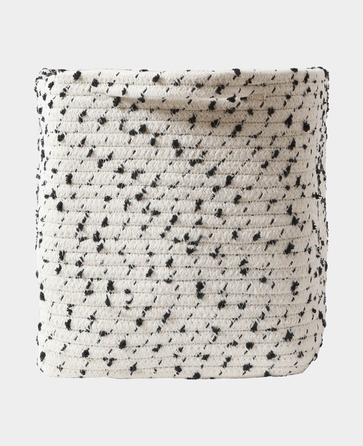Cotton basket, B/W dotted, 25x17cm