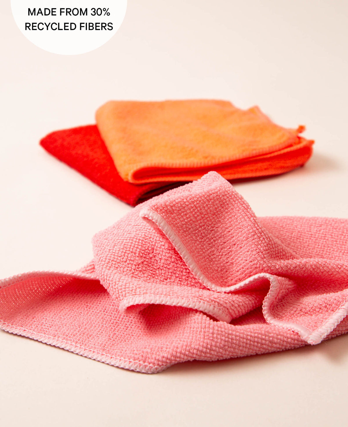 Chiffons en microfibres de plastique recyclé