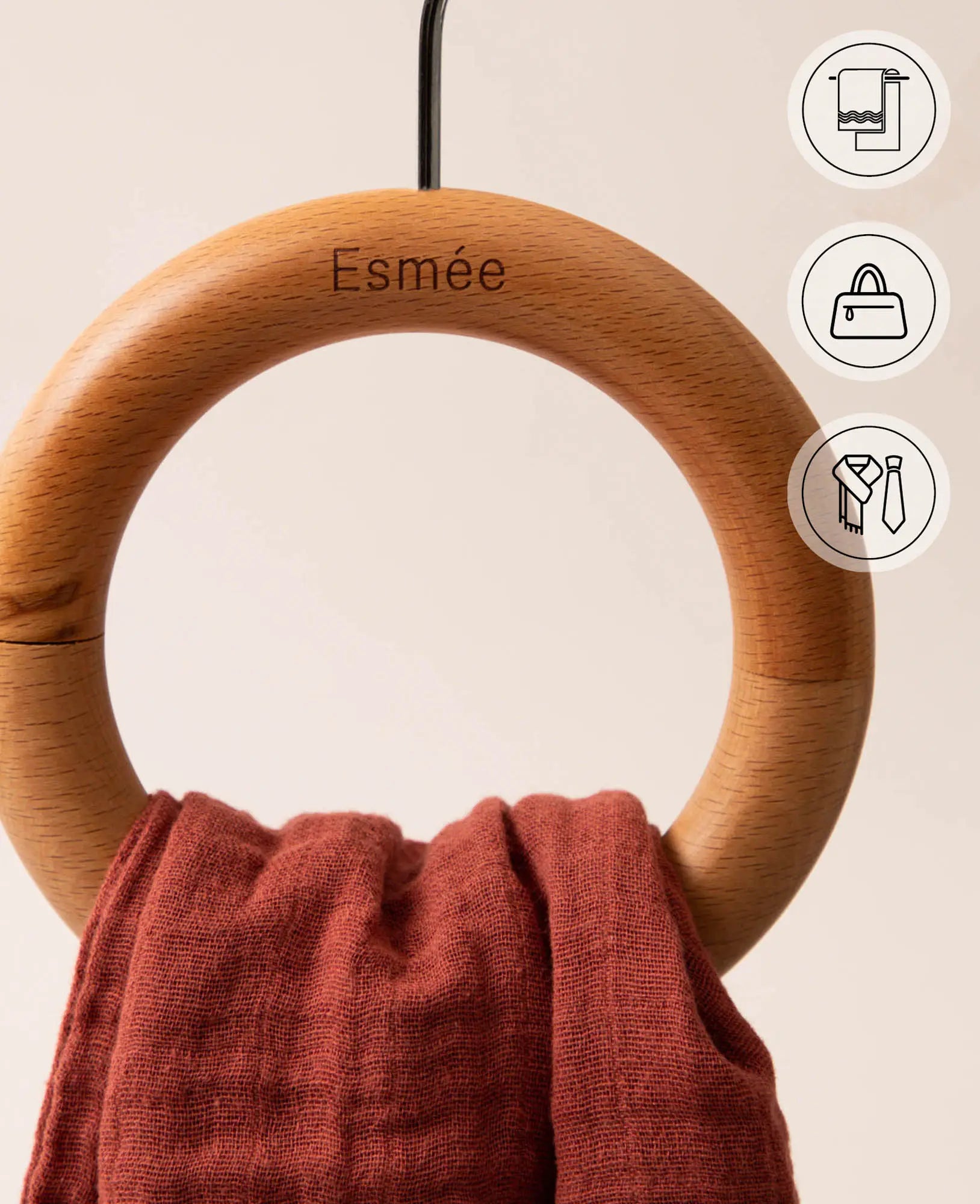 Écharpe et crochet pour sac, 3 pièces
