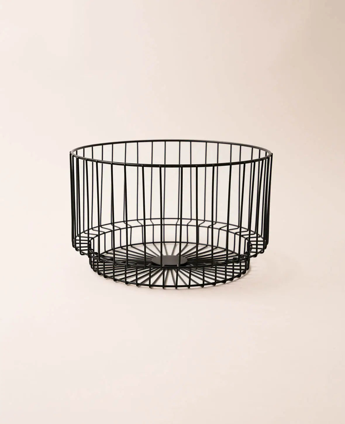Metal basket, round, black, D27cm