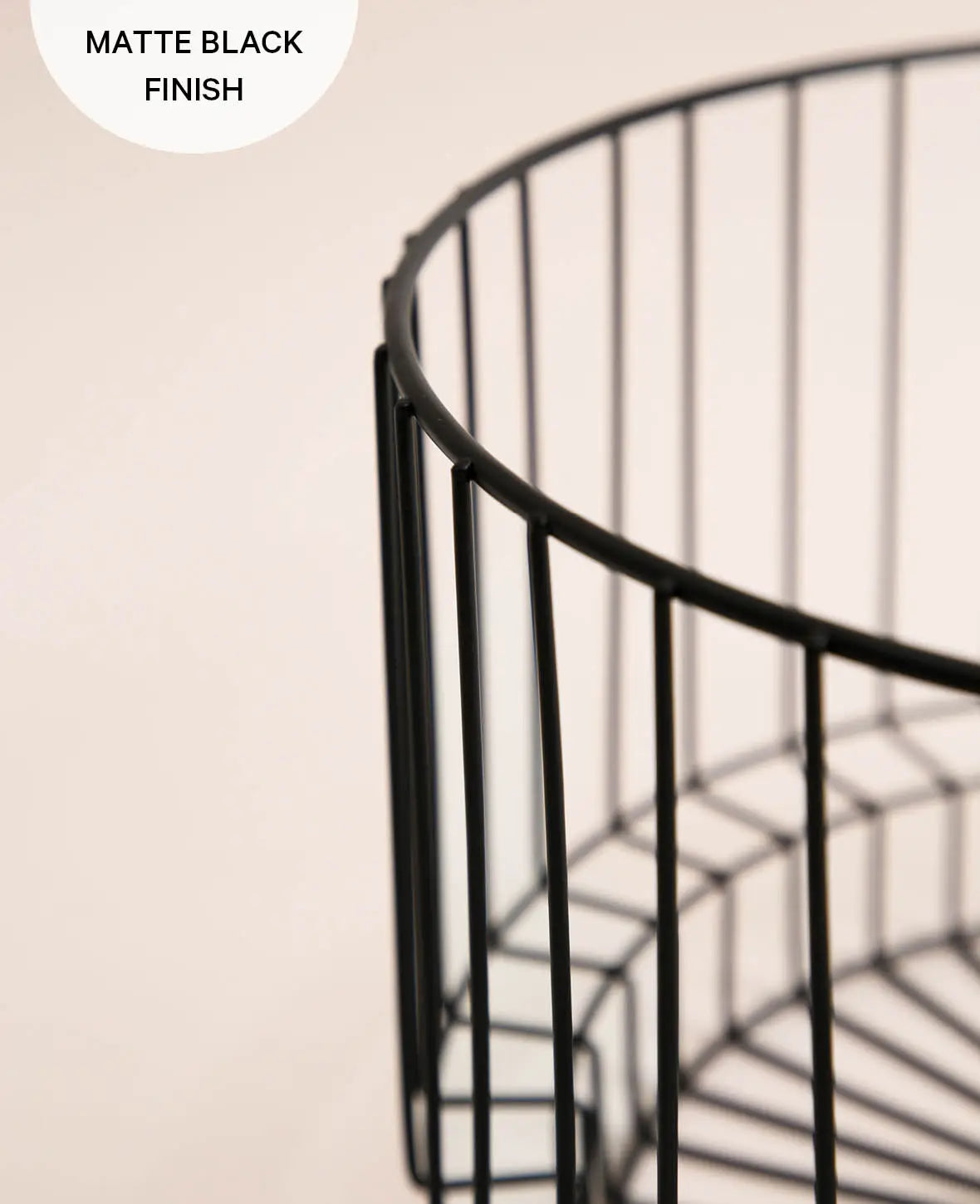 Metal basket, round, black, D27cm