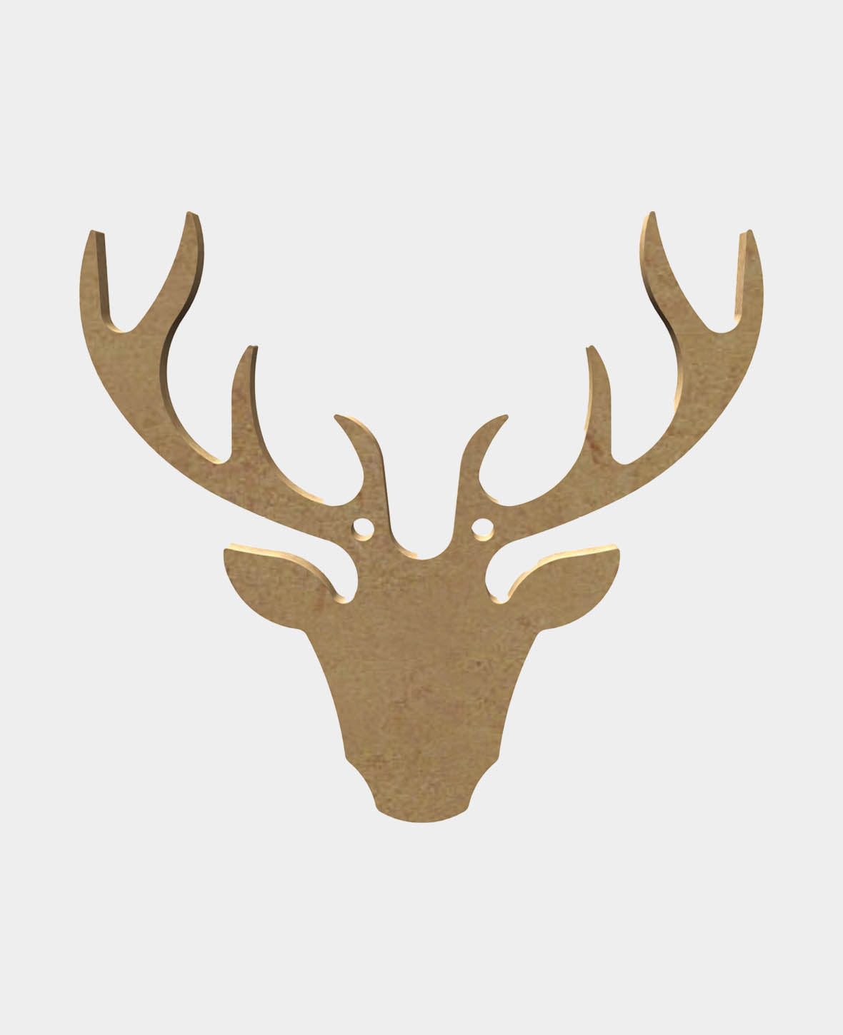 MDF Decorative Deer Head, 12 x 0.5 x 11 cm, Brown, 1 pc.