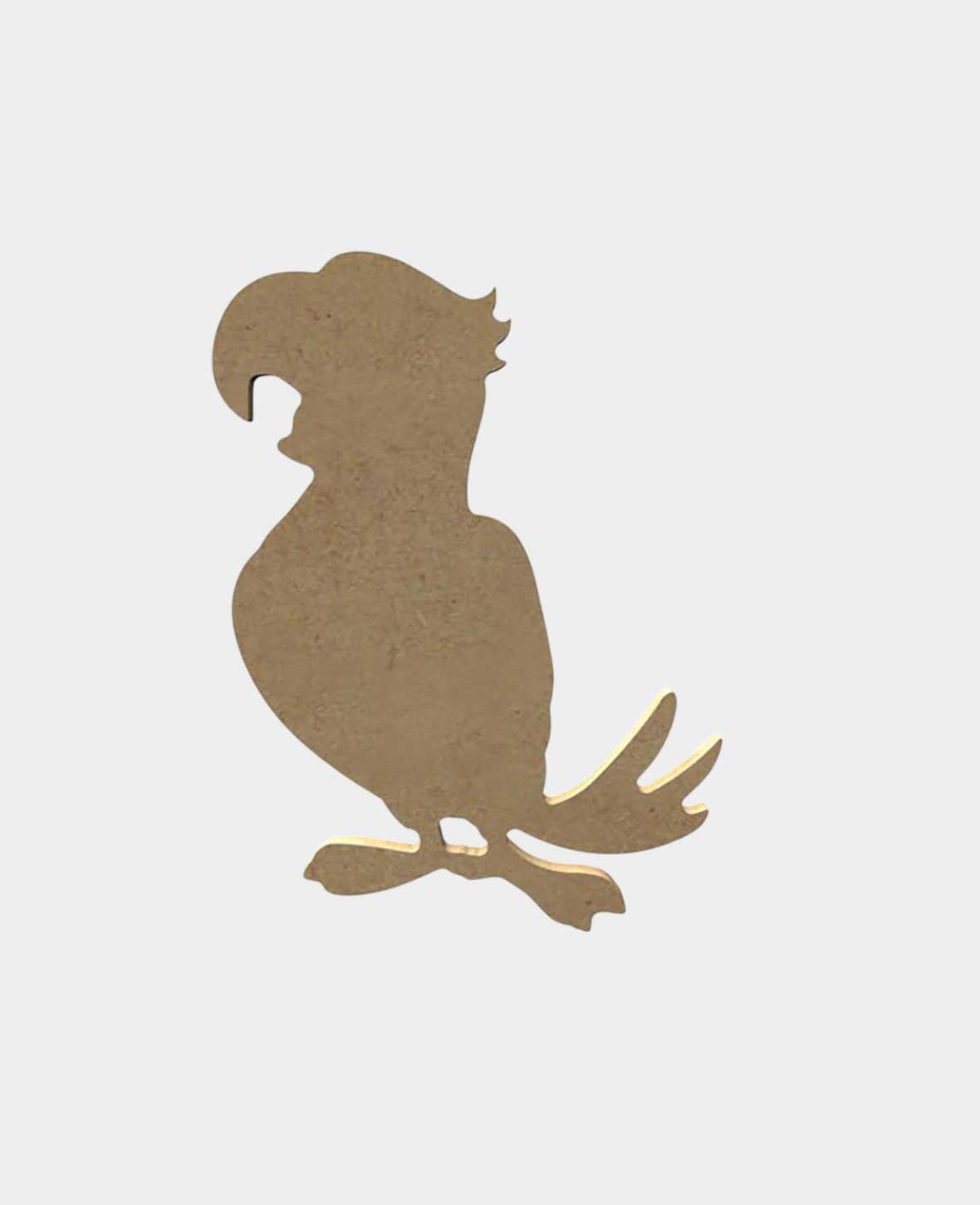 MDF naturel, perroquet, 11x15cm