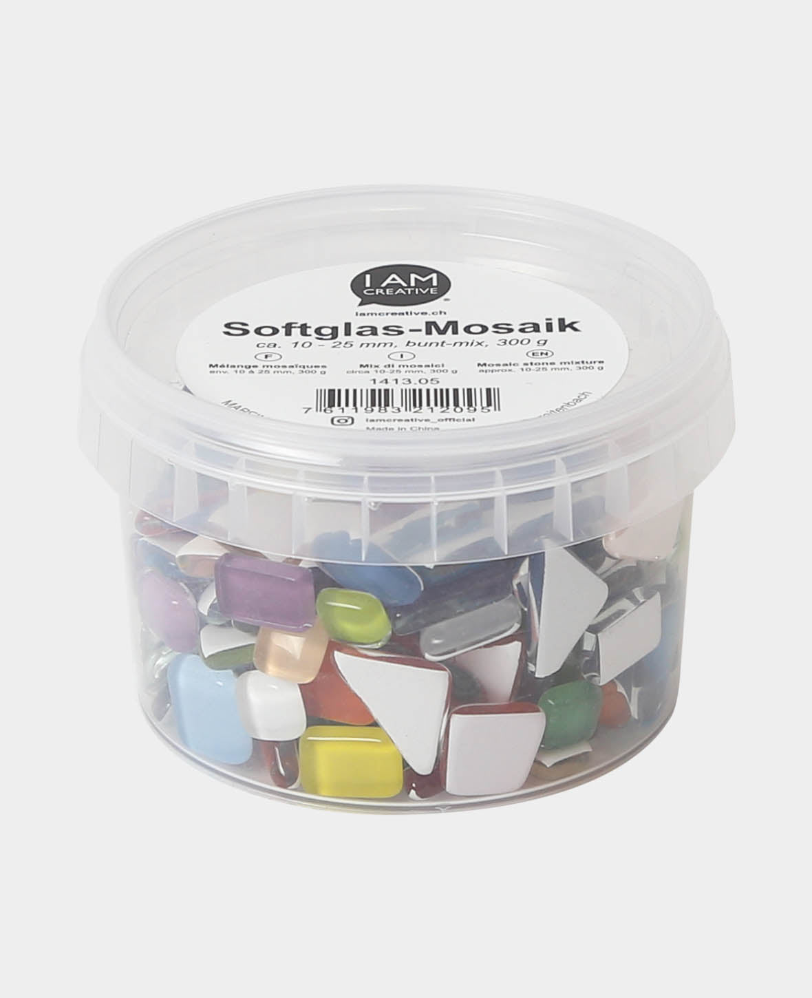 Softglas-Mosaik Bunt Mix, 10-25 mm