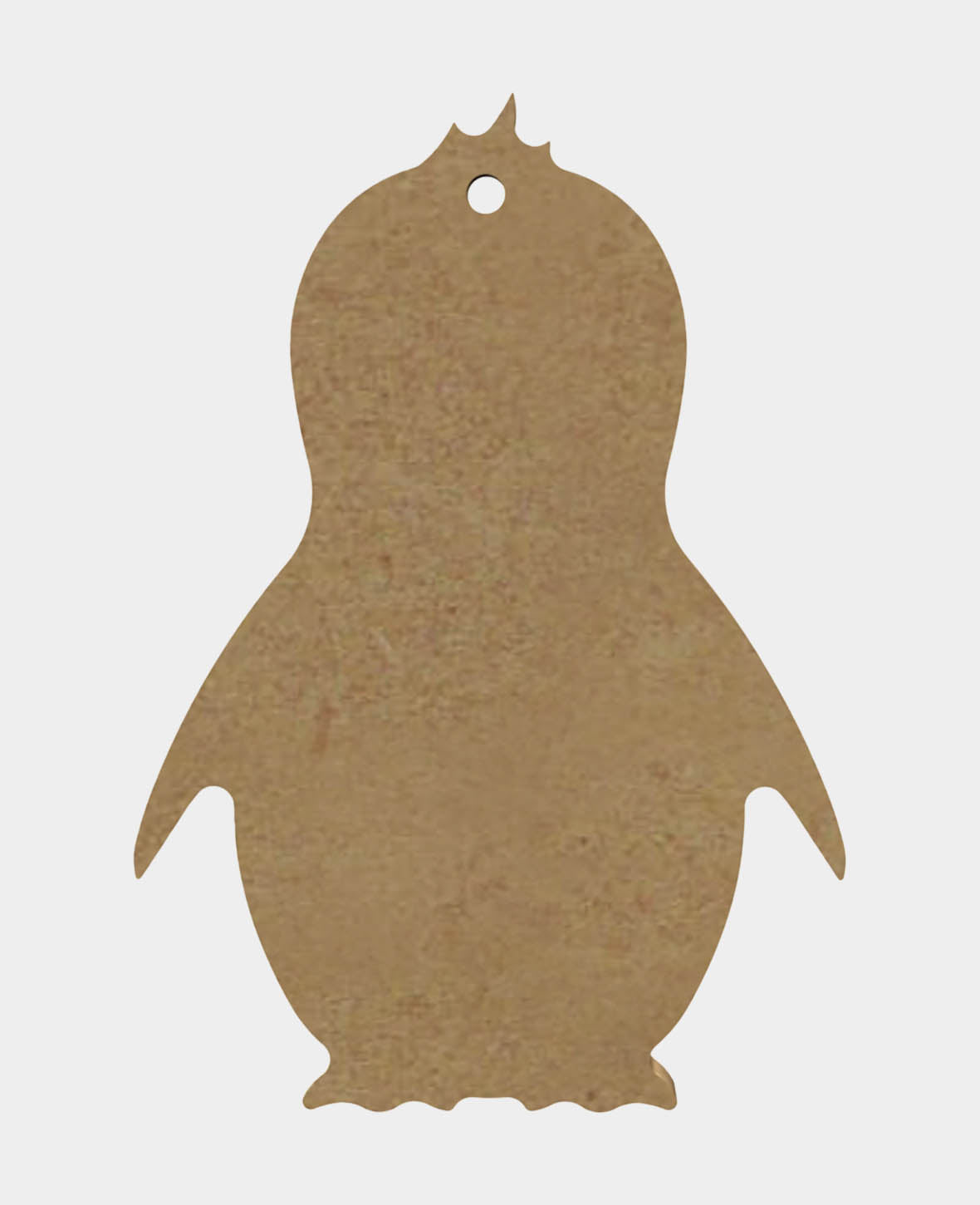 Décoration Pinguin en MDF, 8 x 0.5 x 10 cm, marron, 1 pièce