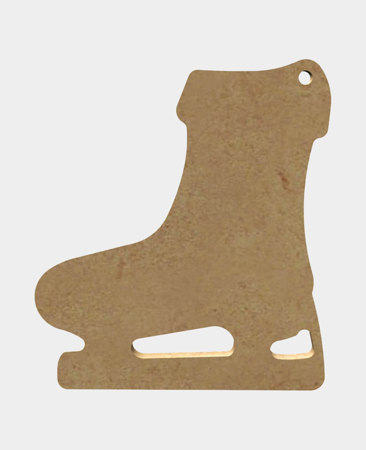 Décoration patin MDF, 8 x 0.5 x 10 cm, marron, 1 pc