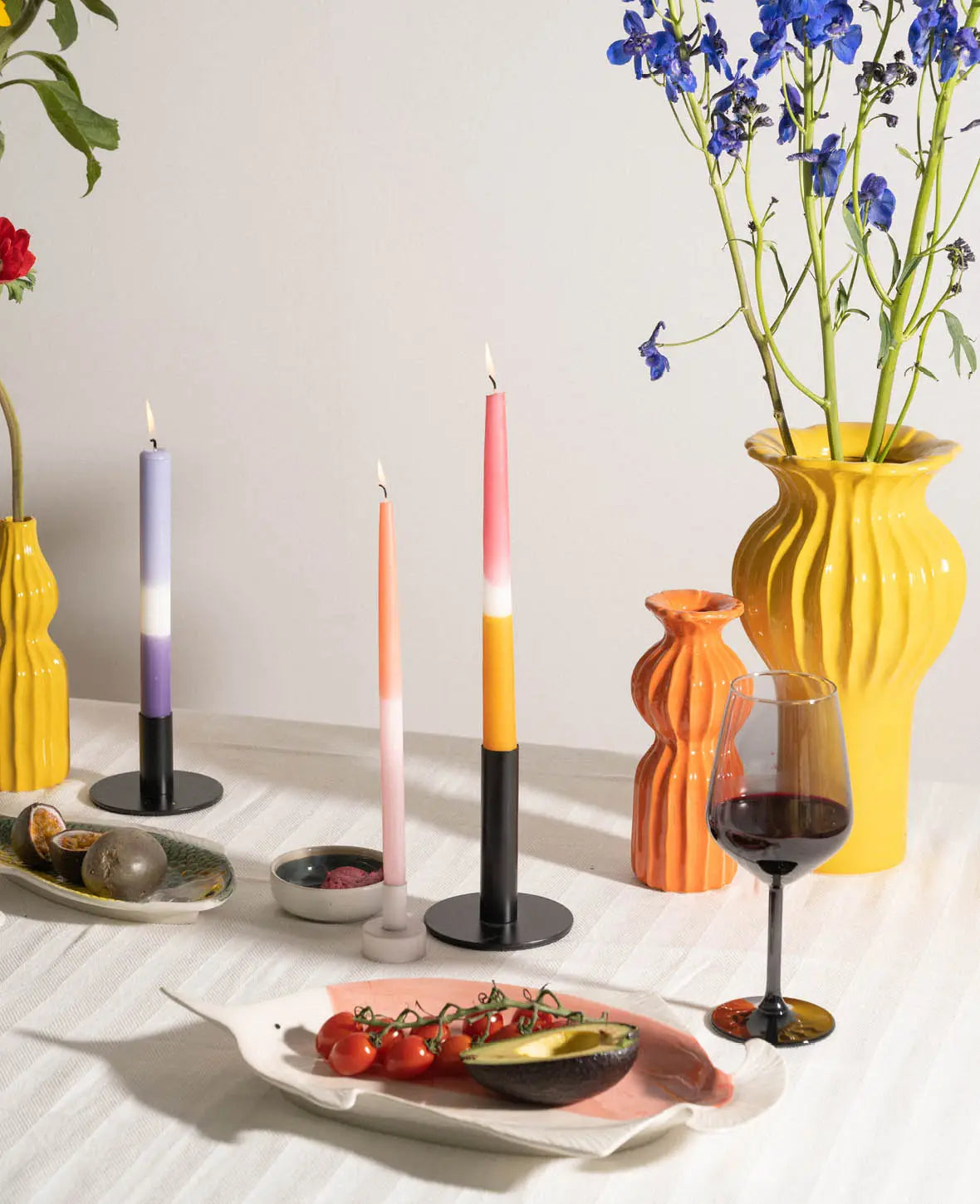 Candlestick, black, 12cm