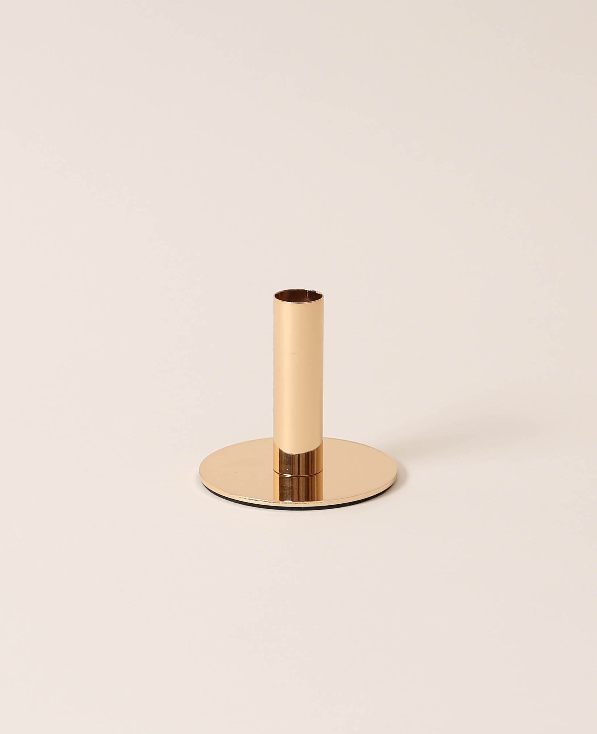 Candlestick, gold, 9cm
