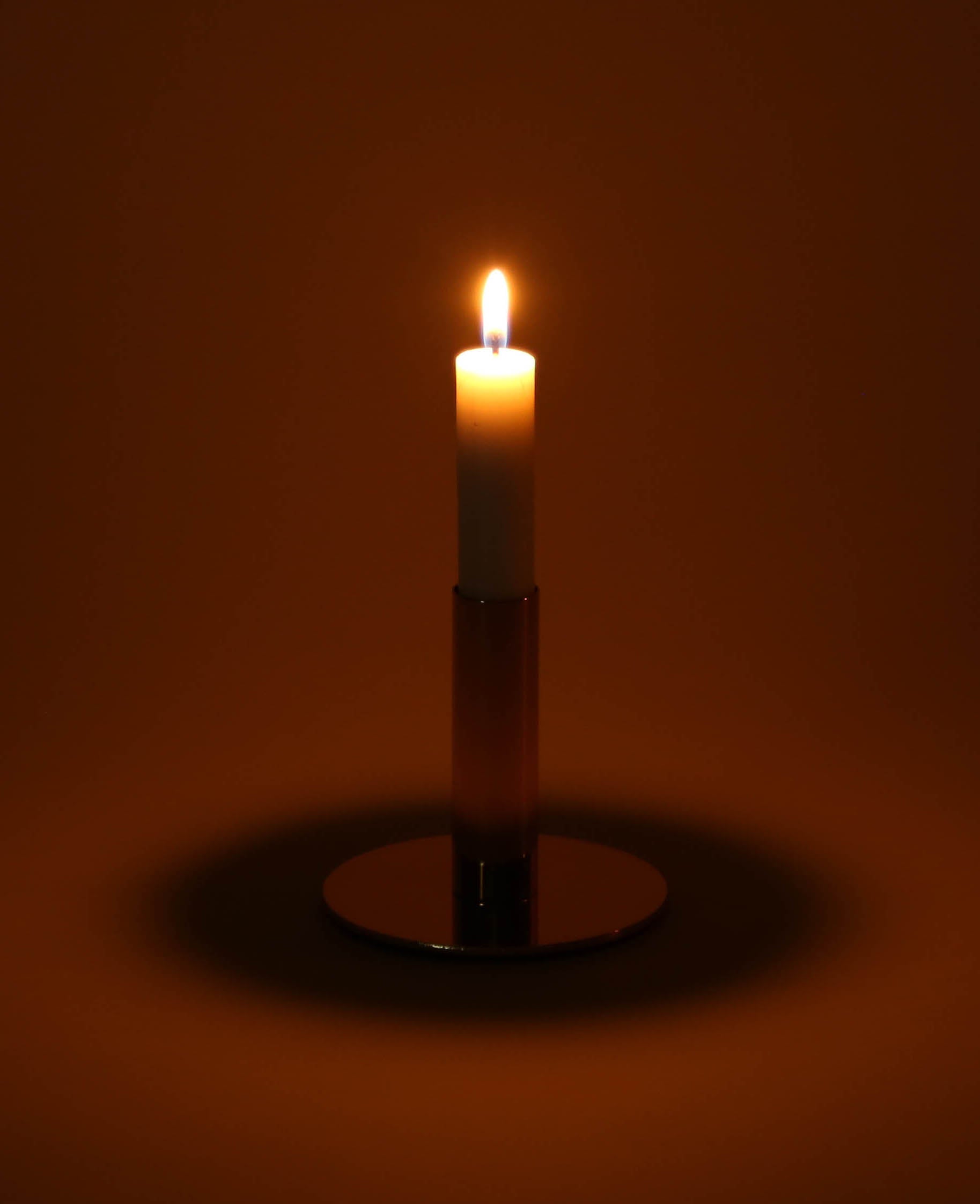 Candlestick, gold, 9cm