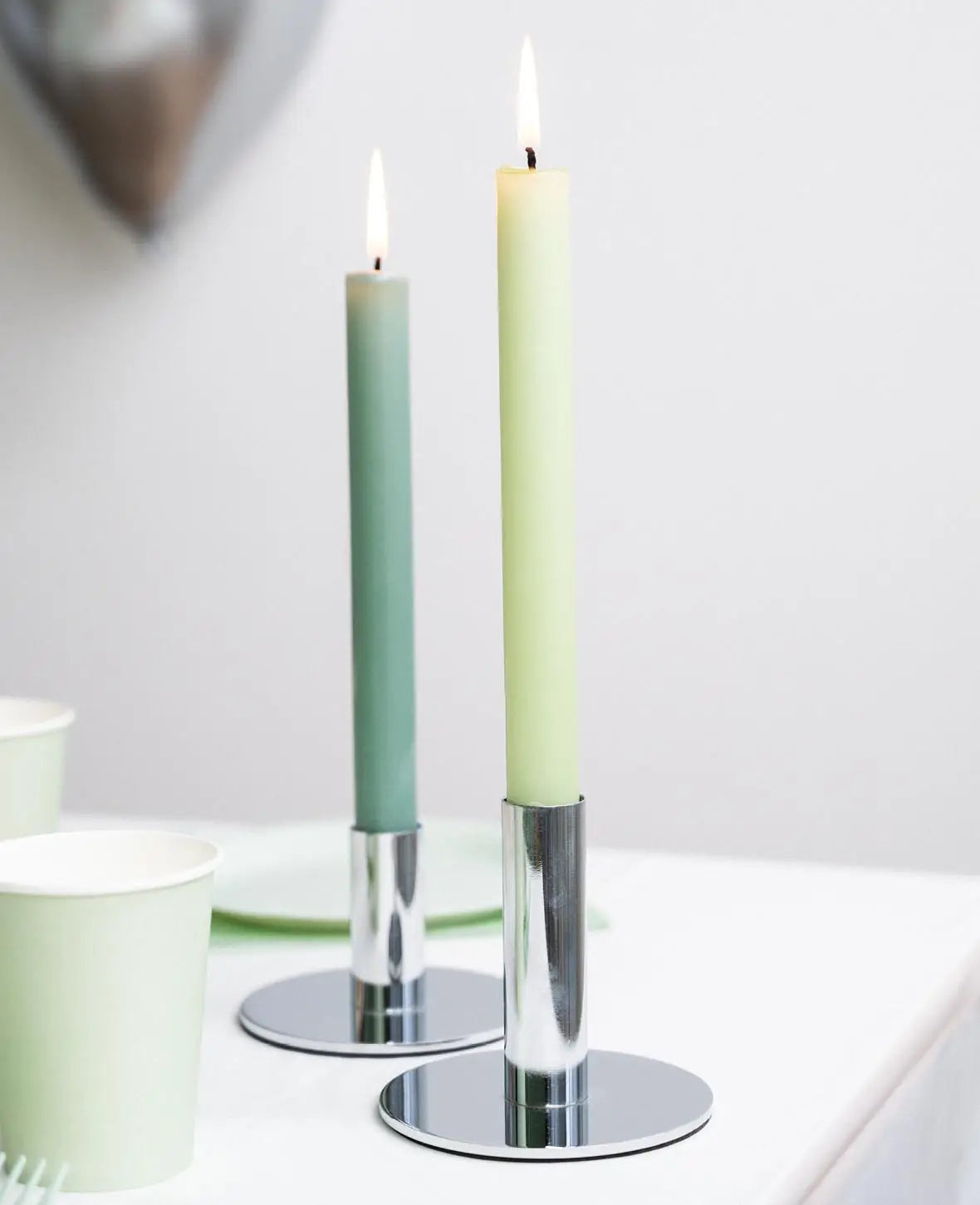 Candle holder silver, 9.5cm