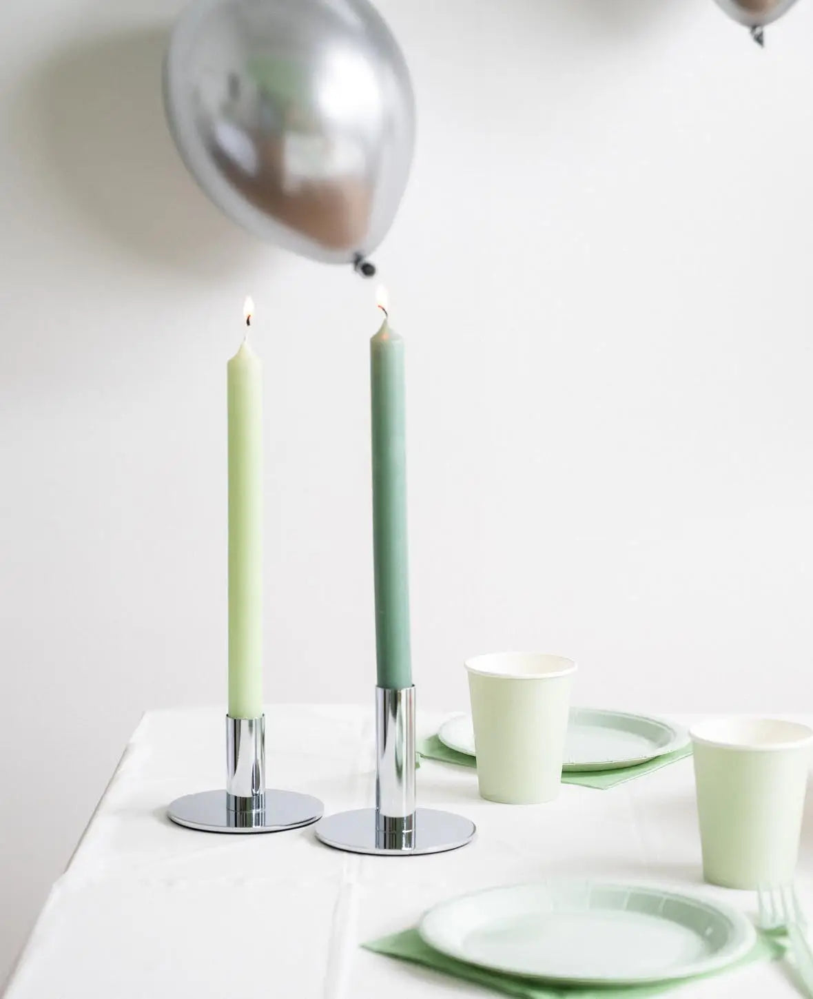 Candle holder silver, 6.5cm