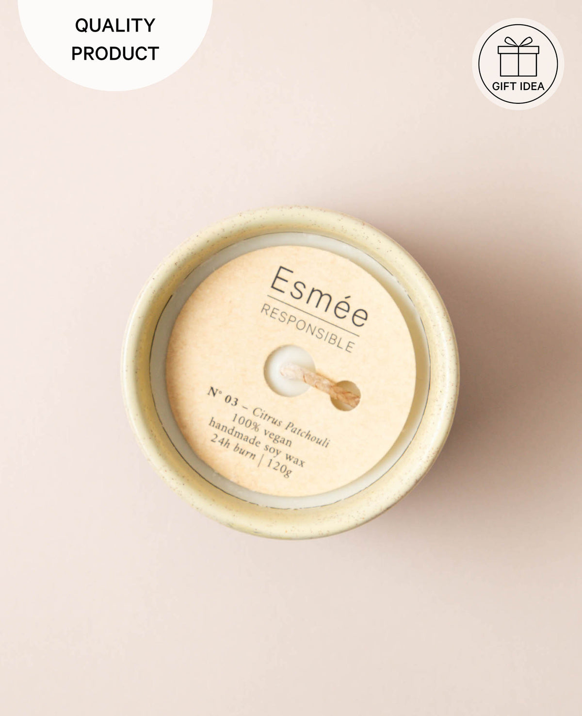 SoTrue Ceramic Candle, Patchouli