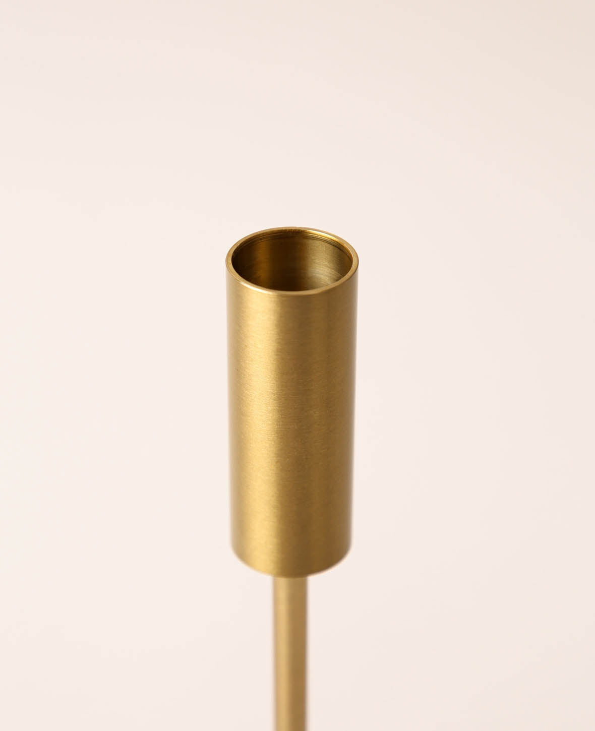Kerzenständer für Stabkerzen in Messing Gold, Ø 8 x H 30 cm