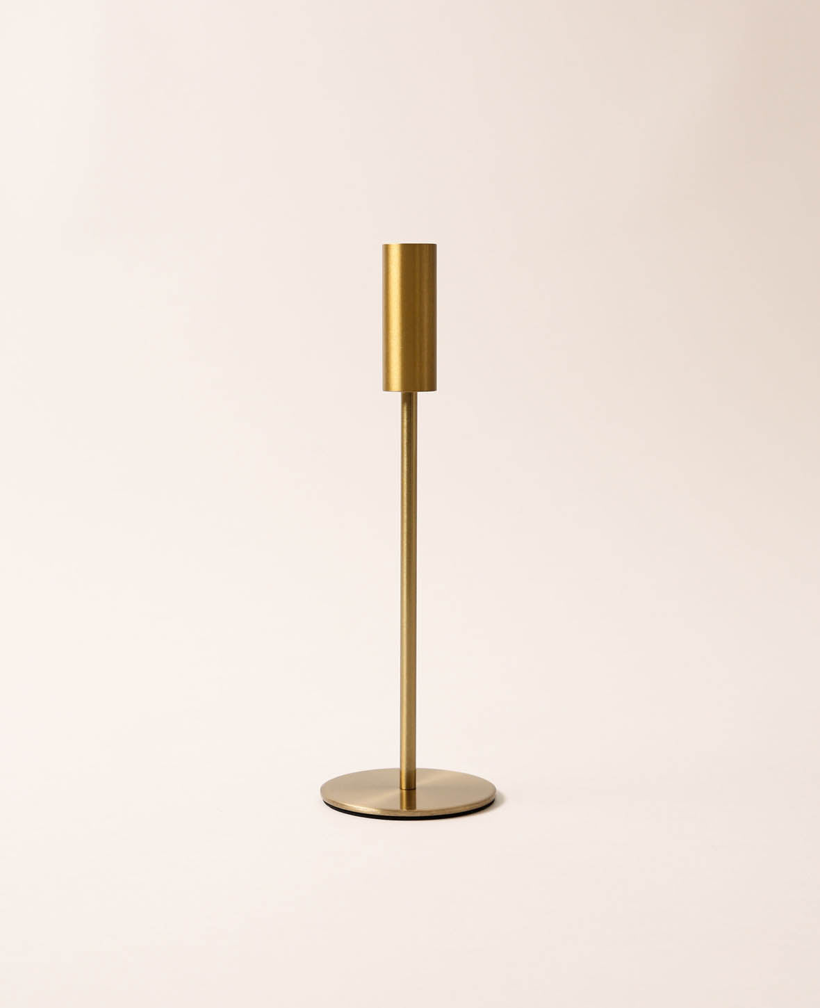 Kerzenständer für Stabkerzen in Messing Gold, Ø 8 x H 25 cm