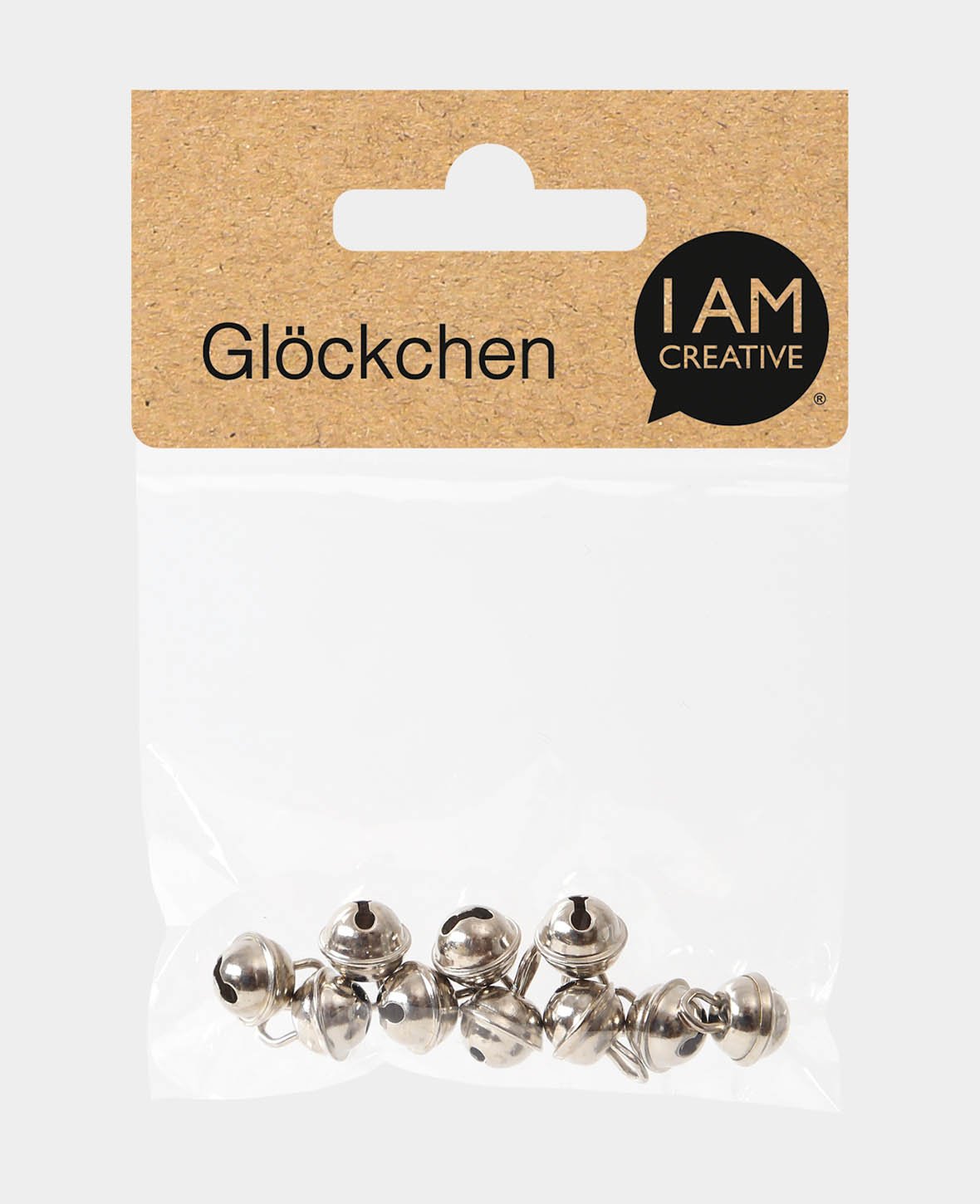Glöckchen Silber, ø 9 mm, 10 Stück