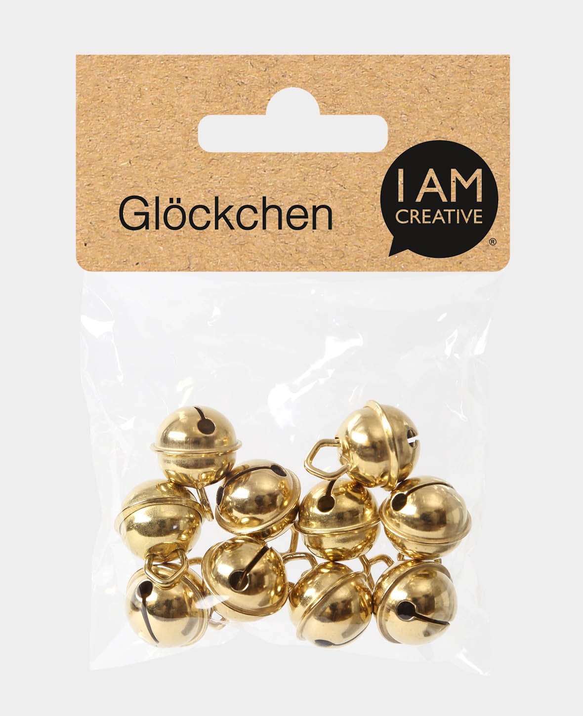 Grelots dorés ø 15 mm, 10 pièces