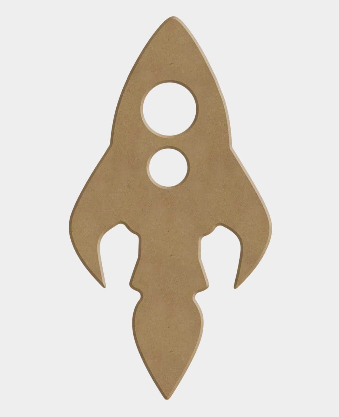 MDF naturel, fusée, 8x14cm