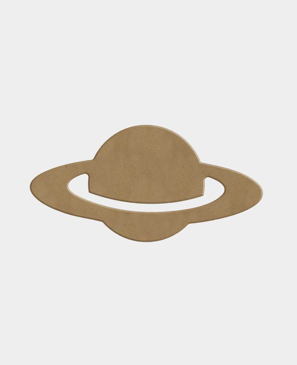 MDF natural, Saturn 14x7cm