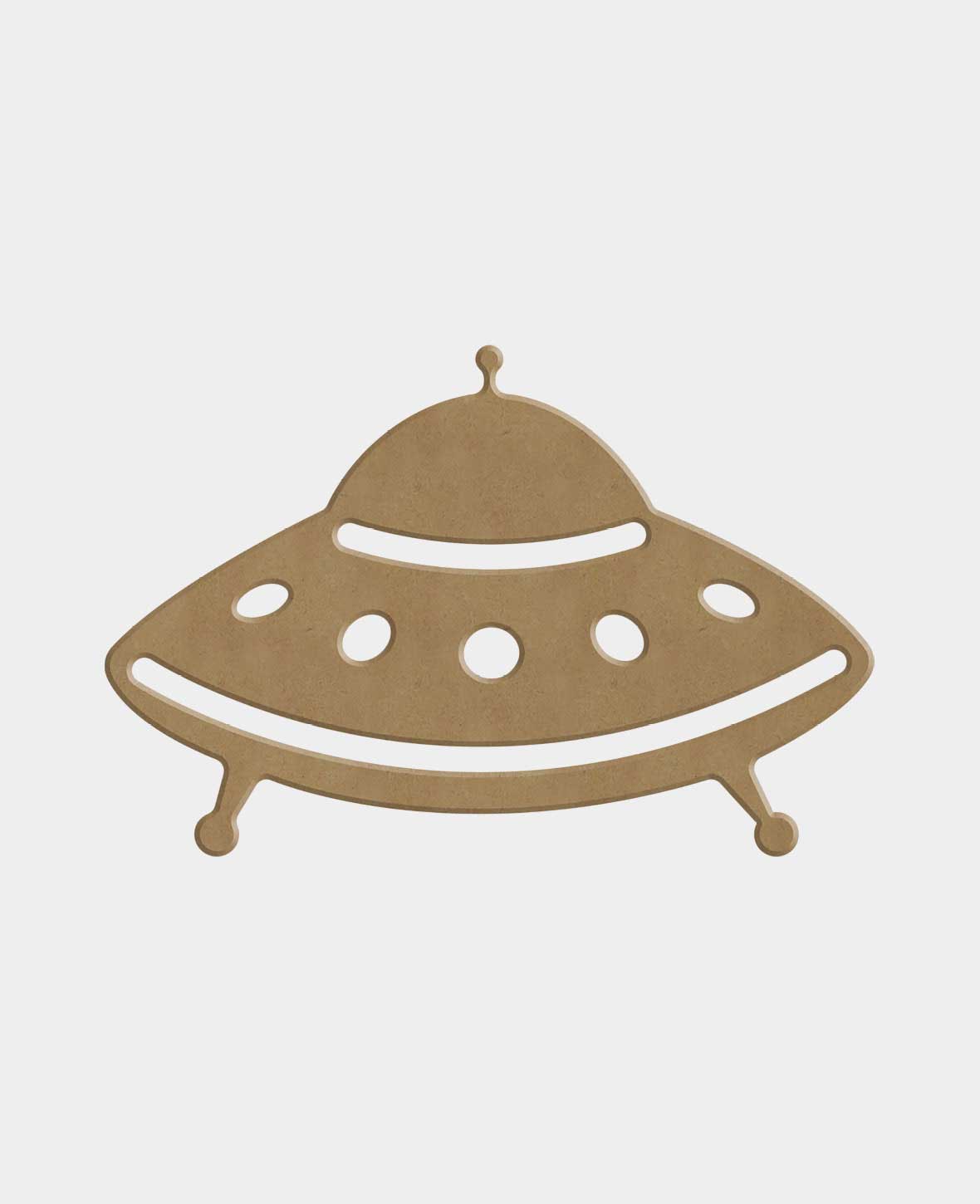 MDF natural, flying saucer, 14x10 cm