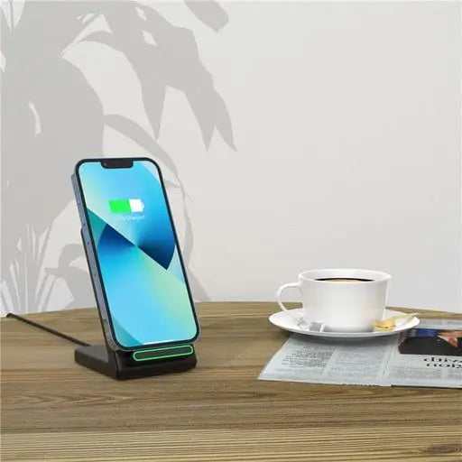 (15W) Qi Wireless Charger Induktionsladegerät Ladestation - Schwarz