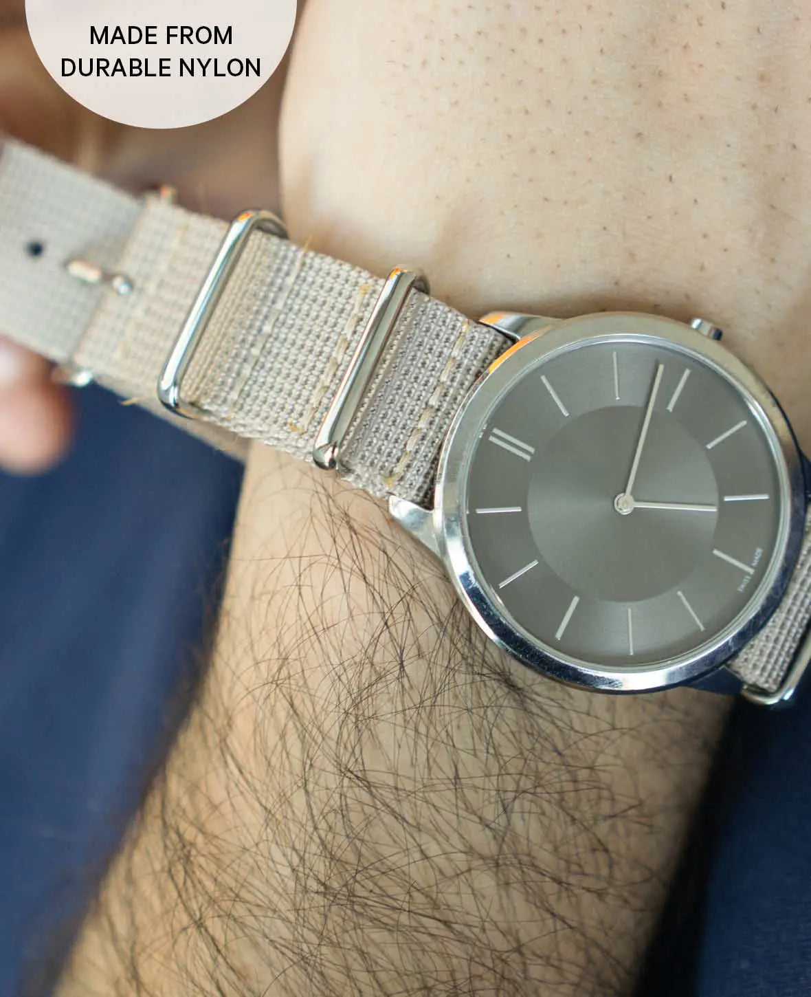 Bracelet de montre Nato beige