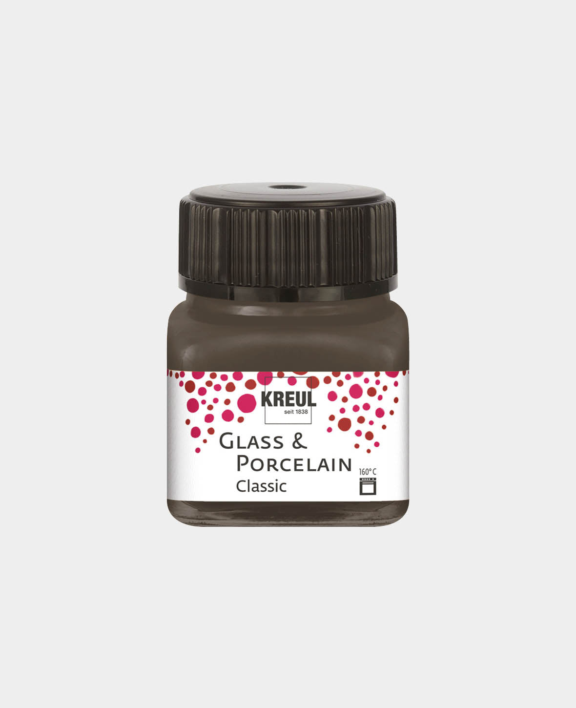 Peinture KREUL pour verre et porcelaine, brun foncé, 20 ml