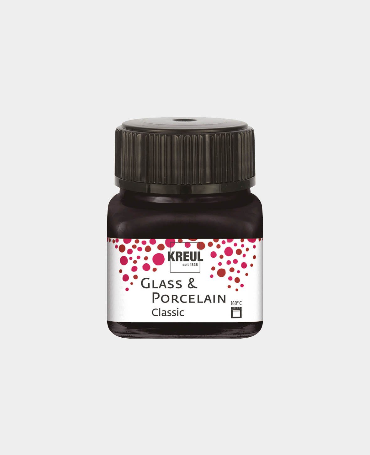 Peinture KREUL pour verre et porcelaine, noir, 20 ml
