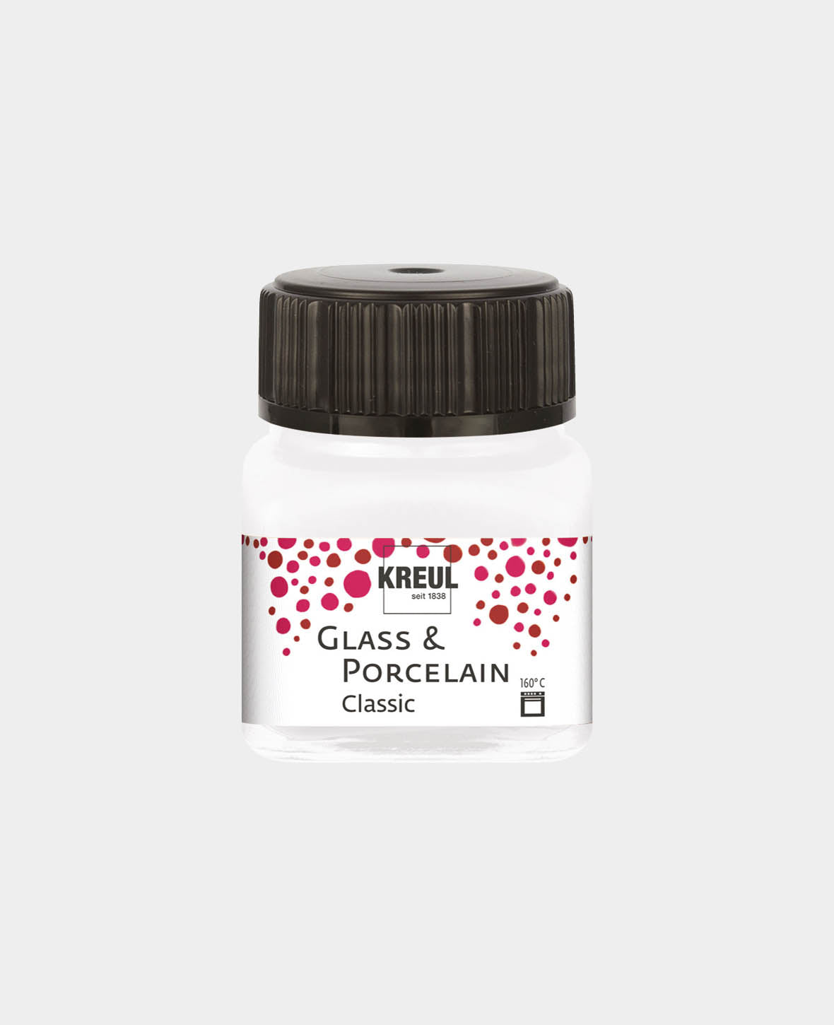 Peinture verre et porcelaine KREUL, blanc nacré métallisé, 20 ml