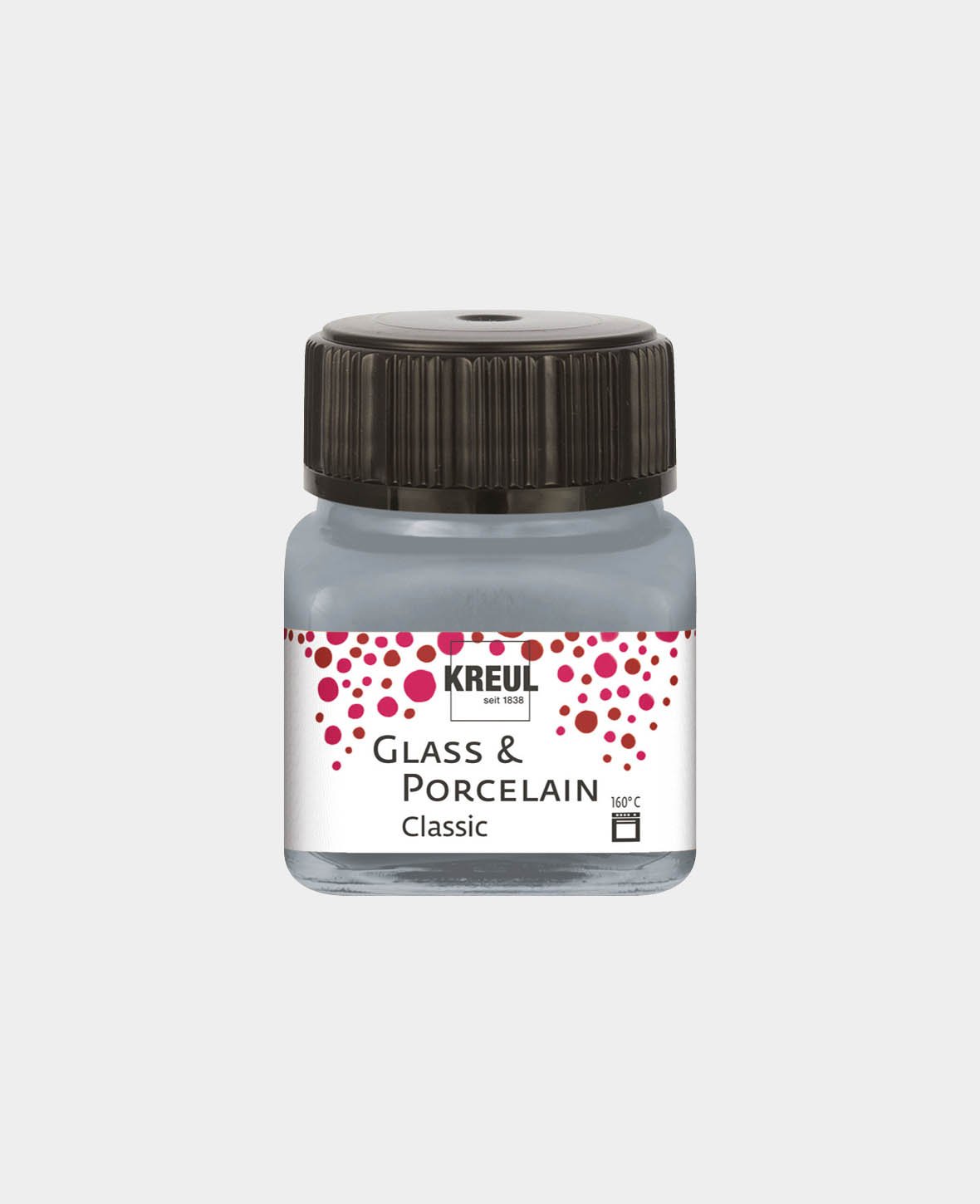 KREUL Peinture verre et porcelaine, Argent métallique, 20 ml