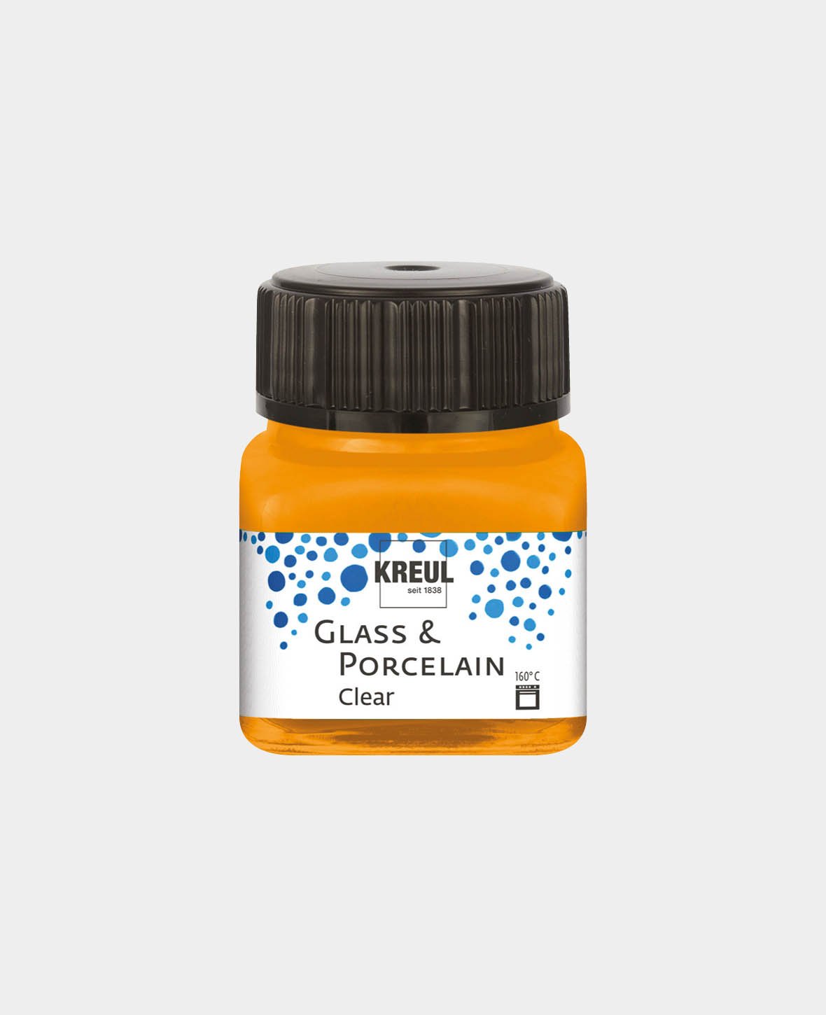 KREUL Glass & Porcelain Paint, Transparent / Orange, 20 ml