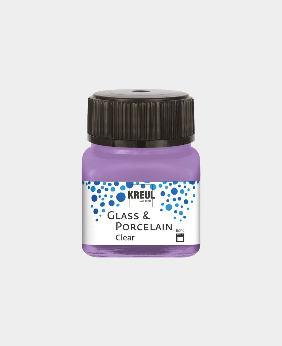 KREUL Glass & Porcelain Paint, Transparent / Lilac, 20 ml