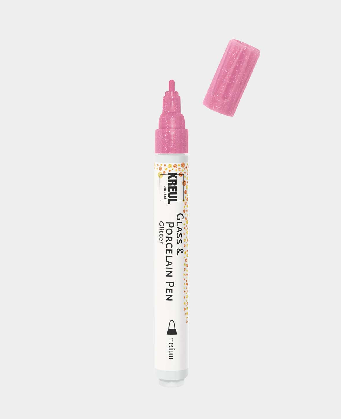 KREUL Glass & Porcelain Pen Glitter medium Rosé