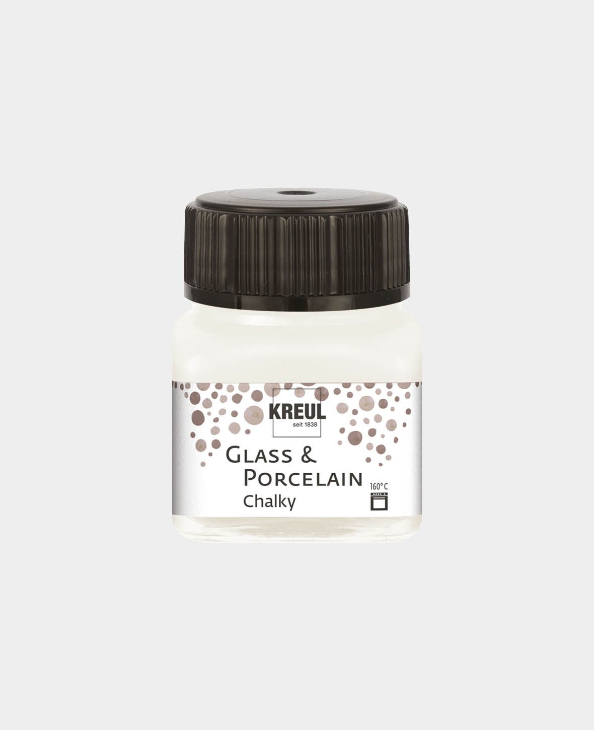 KREUL Glass & Porcelain Chalky Paint, White Cotton, 20 ml