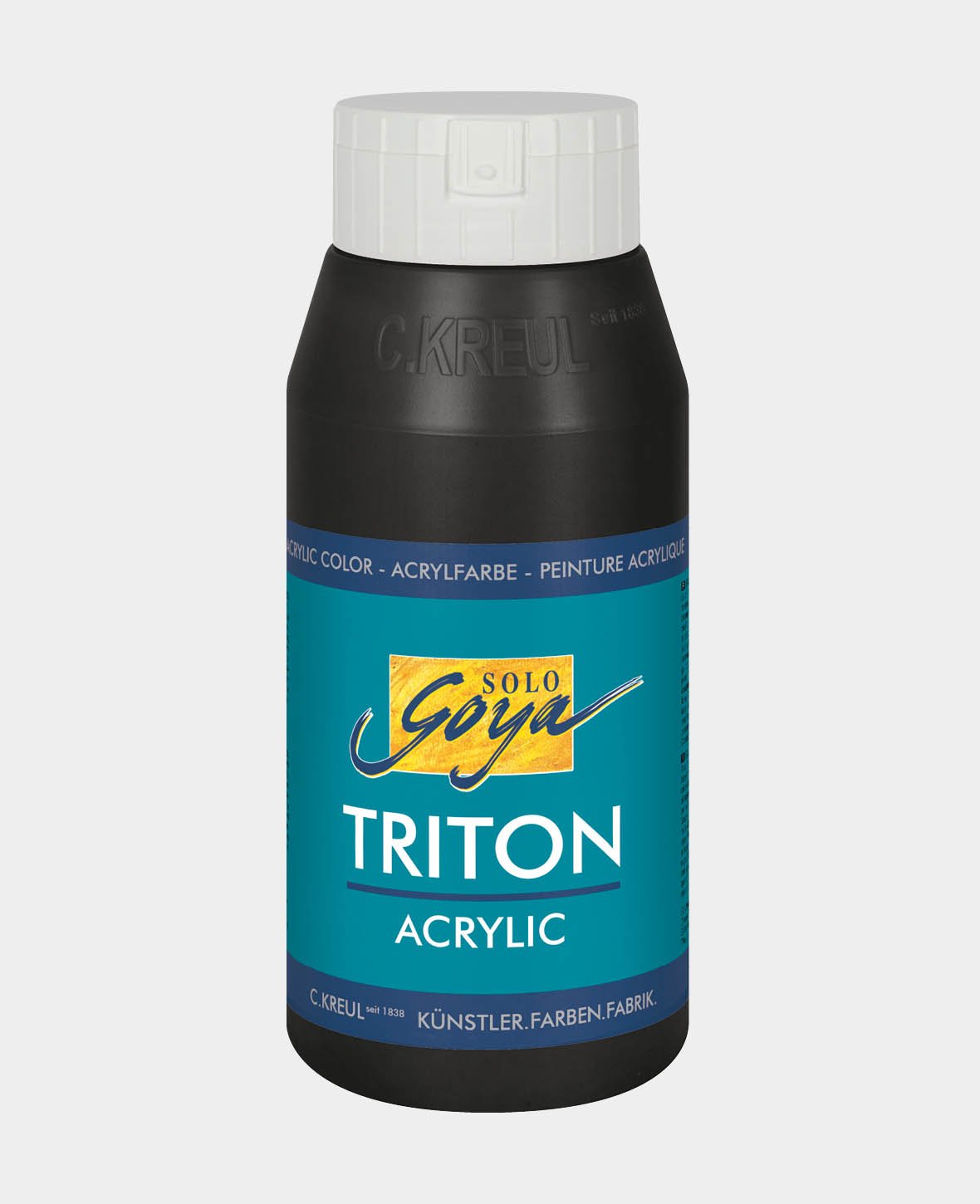 SOLO GOYA Triton Acrylfarbe, Schwarz, 750 ml