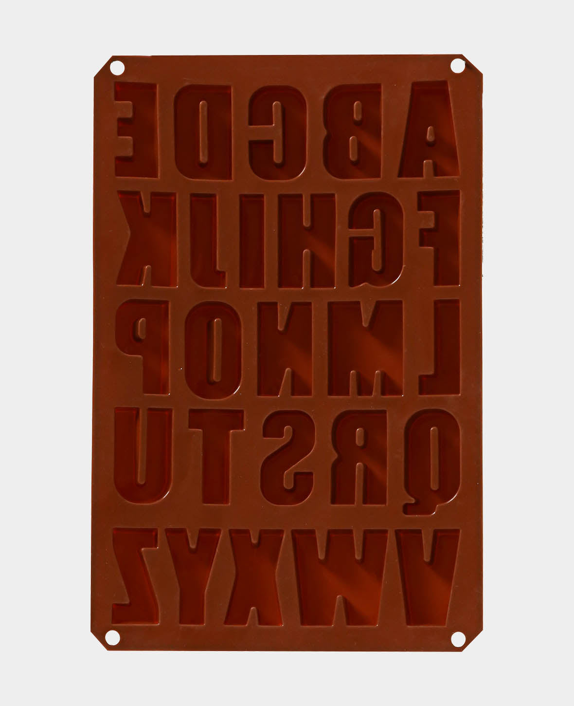 Silikon Giessform A-Z,. 34 x 22.5 x 2.5 cm