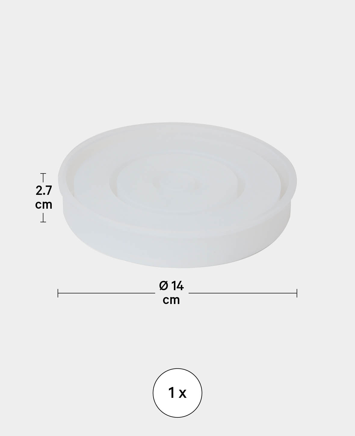 Moule en silicone, bougeoir pour bougies bâton, ø 140 x 27mm