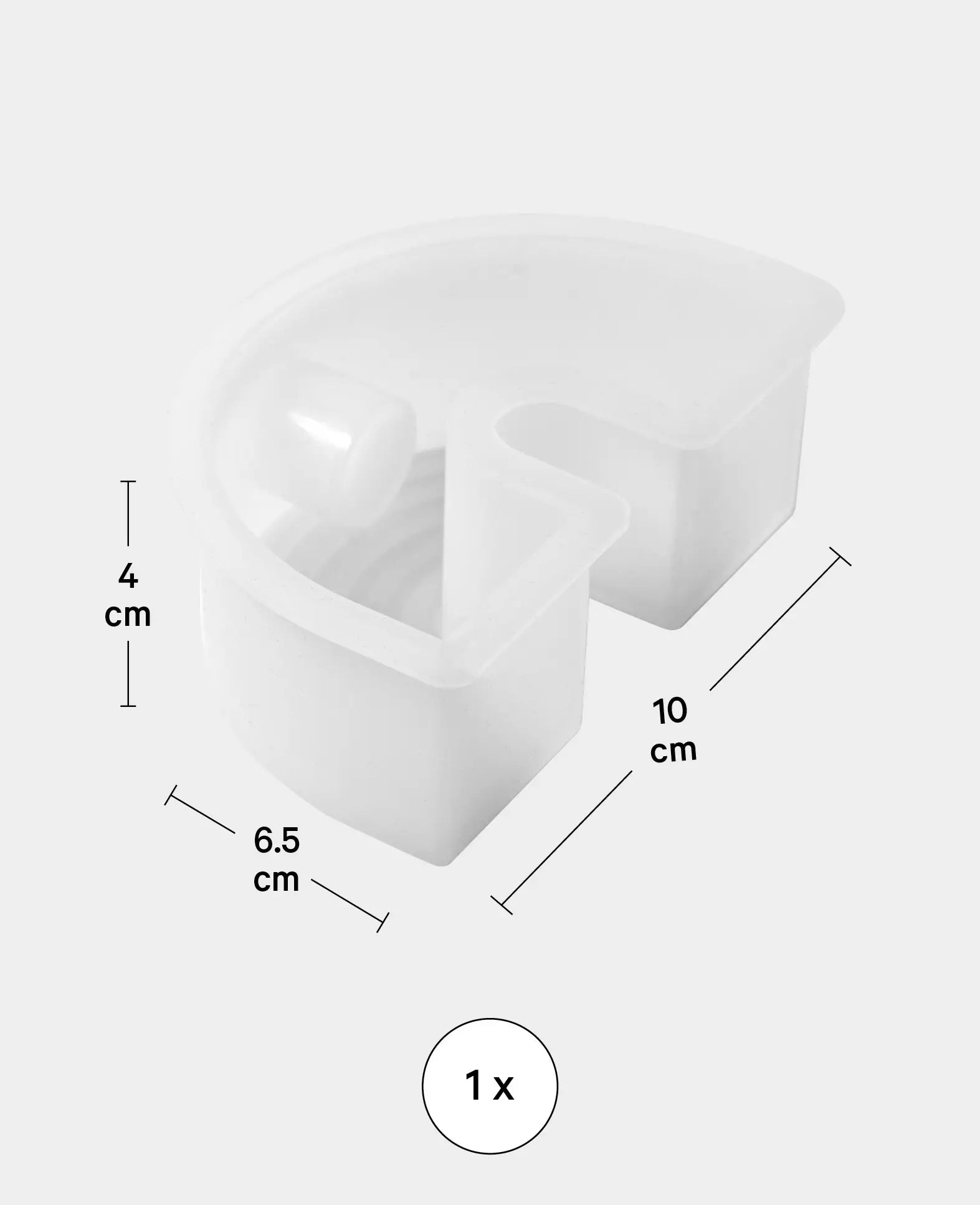 Moule en silicone, bougeoir bâton arc-en-ciel, 100 x 65 x 40 mm