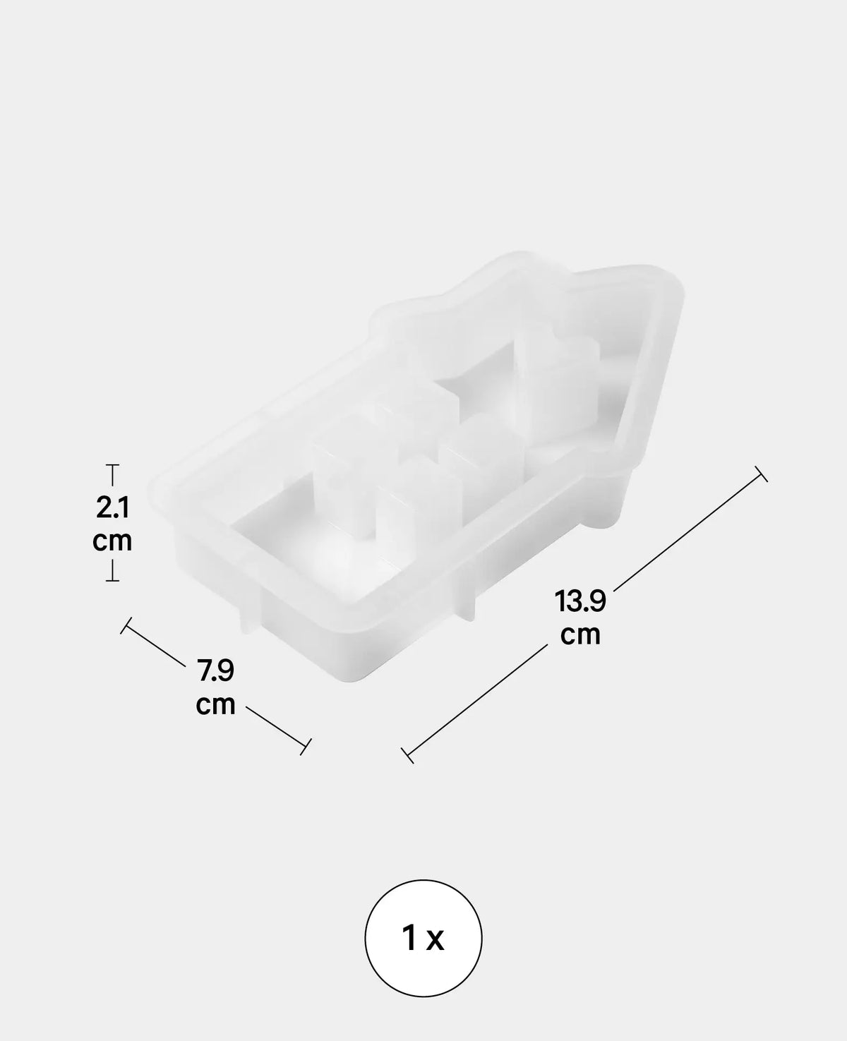Silicone Mold, Decorative House, 139 x 79 x 21 mm
