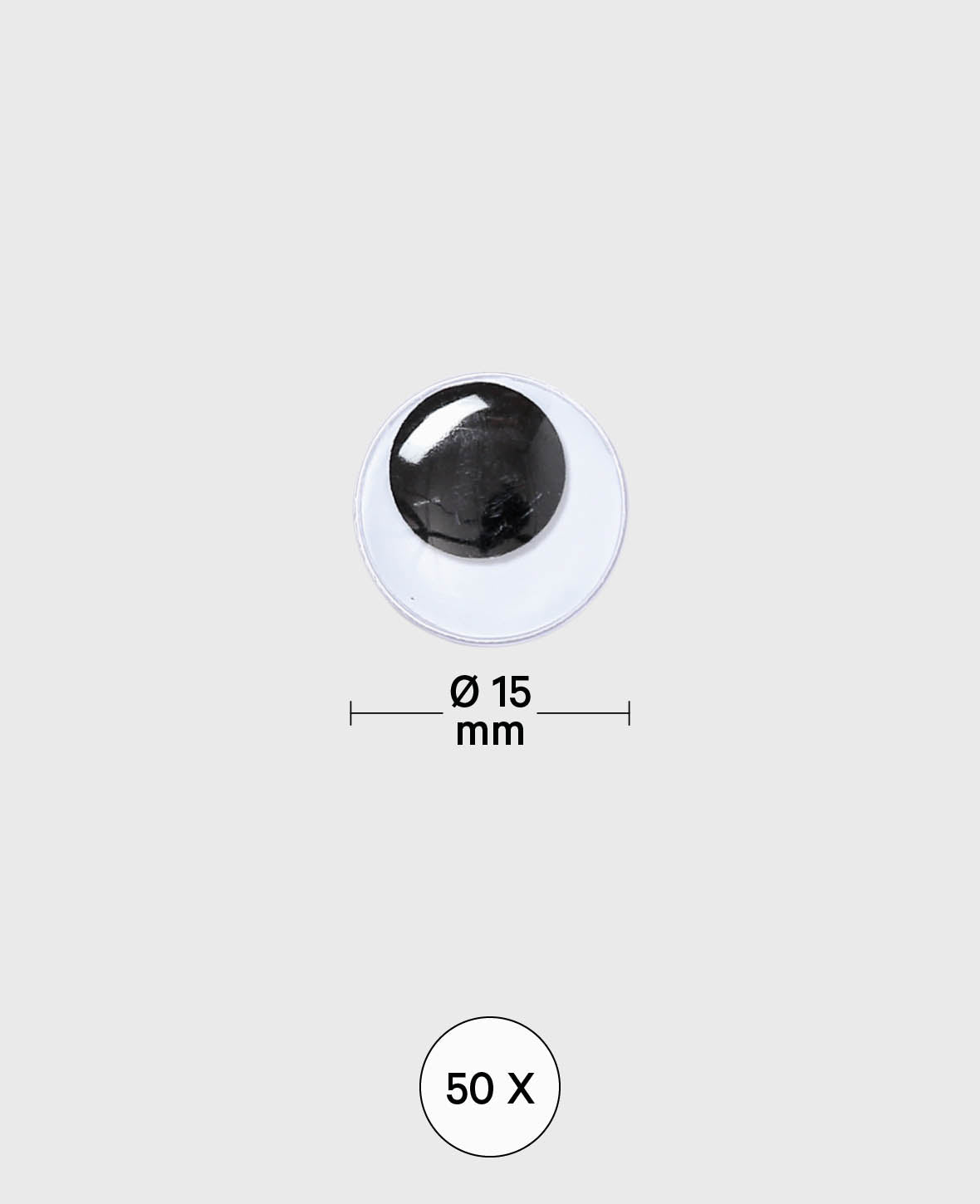 *Yeux mobiles ø15mm, 50 pcs