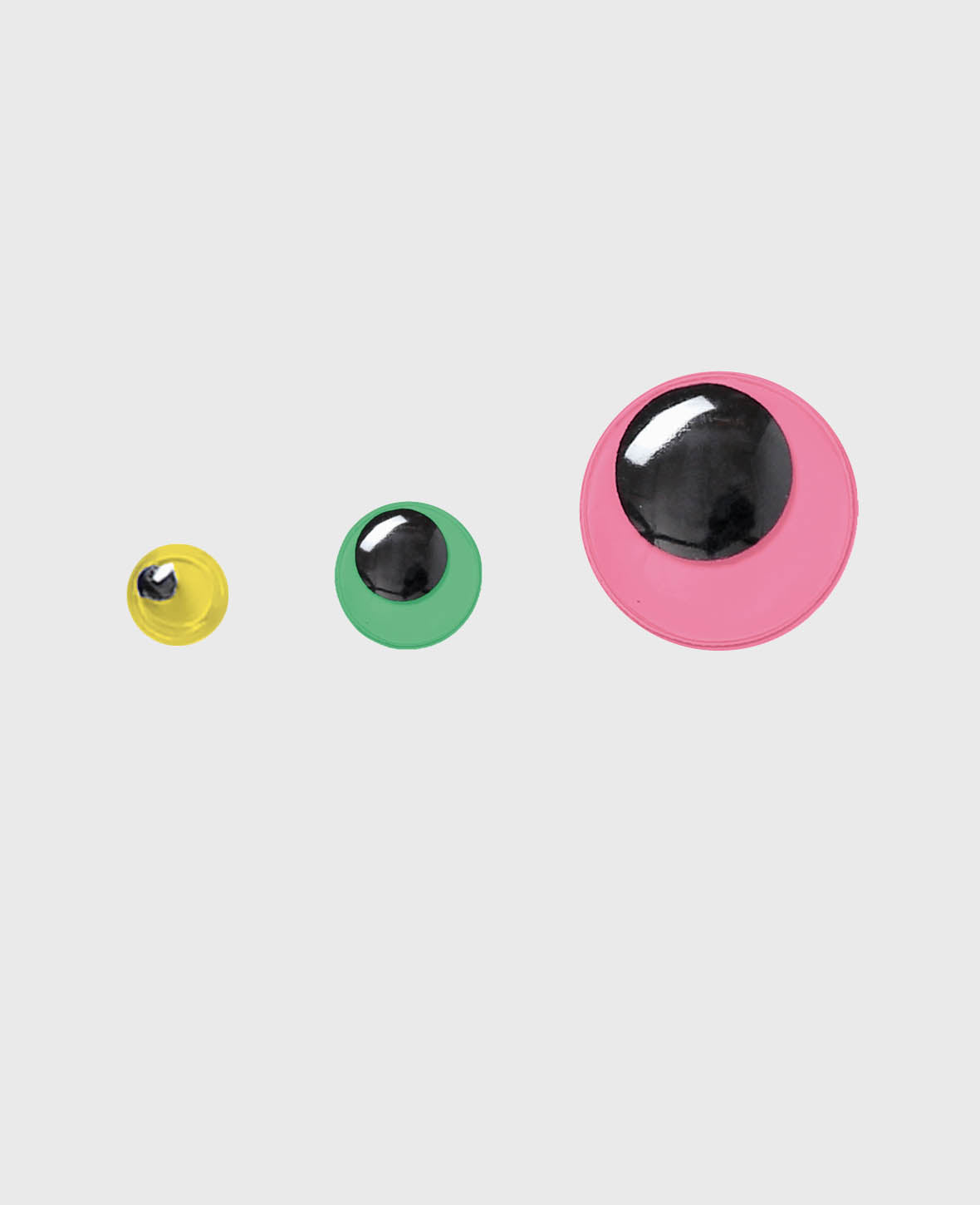 Wackelaugen Neon 3er Set, 80 Stk.