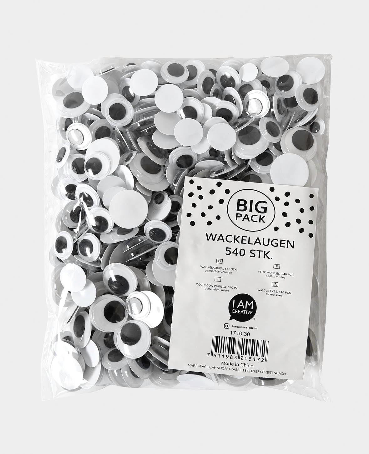 Wackelaugen Big Pack, ø 10 bis 20 mm, 540 Stk.